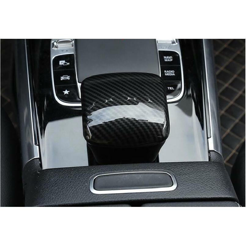 Fit For Benz GLB -22 Carbon Fiber Style Central Console Gear Shift Knob Trim