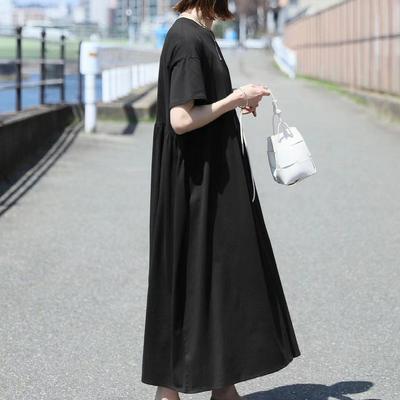 Latest Summer Stylish Short-sleeved Dress Womens Wrinkle Comfortable Fit and Thin