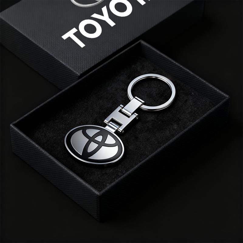 Klíčenka s odznakem auta Toyota Zinková slitina Přívěsek na klíče Příslušenství Pro Toyota Corolla Yaris Aygo Prius Camry Auris Avensis 4Runner