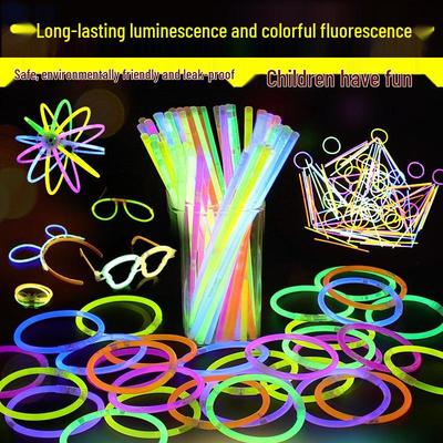 8-color Mixed 50/100PCS Luminous Stick Flashing Wand-fluorescent Lamp for Outdoor Concert Night Market