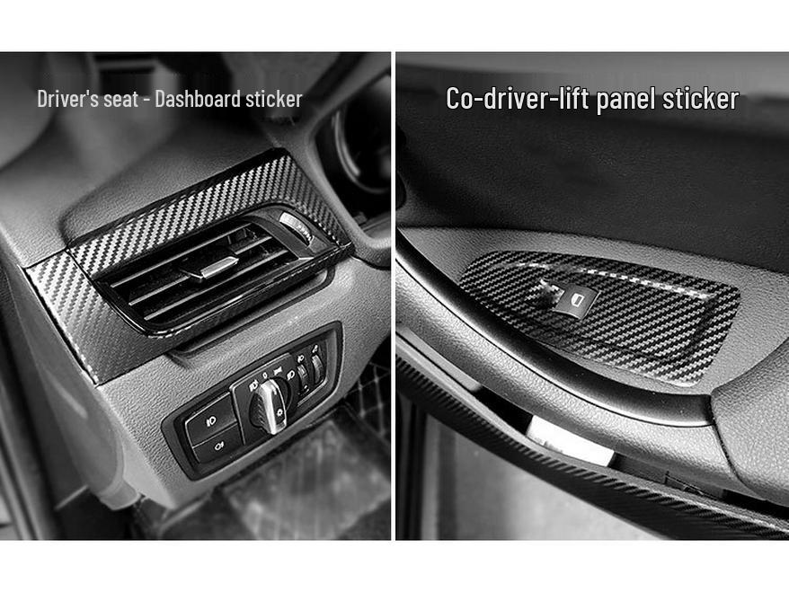 BMW X1/X2 Carbon Fiber Interior Anti-Kick Sticker (2016-2020) - Transparent TPU Console Protector