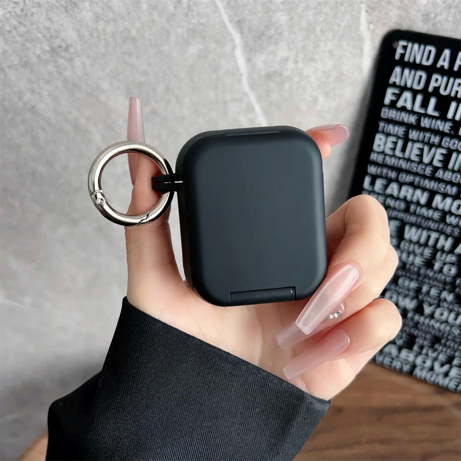 

Protective Case for Apple AirPods with Wireless Charging Case (2019)/with Charging Case (2019)/(2016) TWS Earphone PC + TPU Cover with Hook Purple