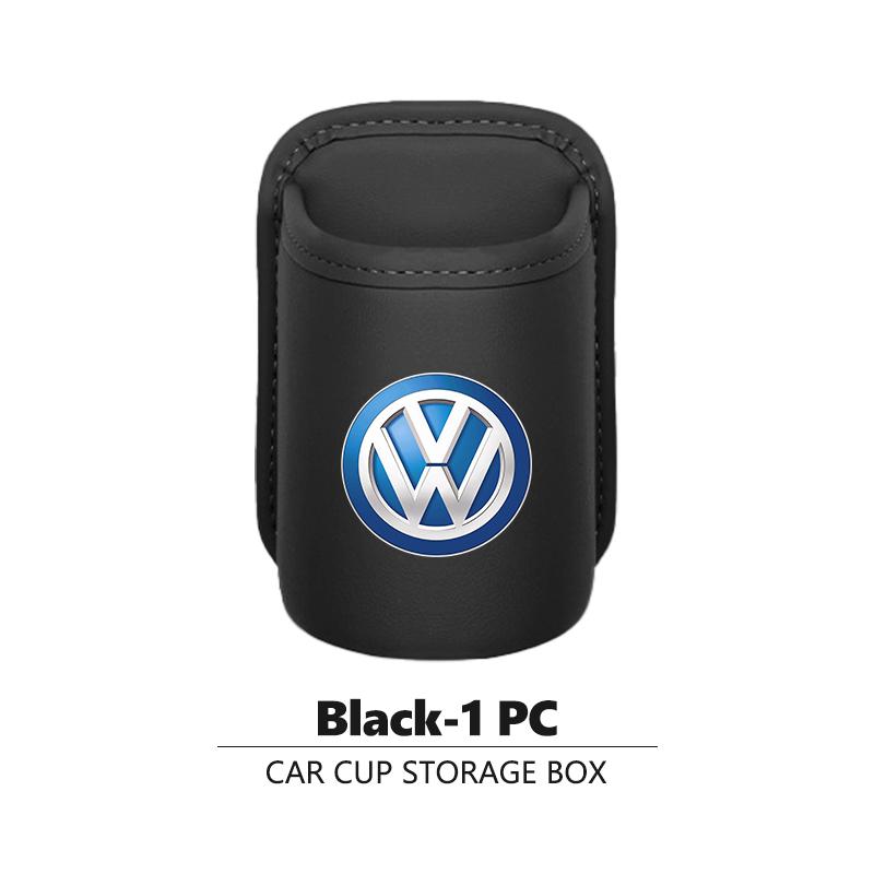 Car Leather Side Door Cup Holder Wear-Resistant Waterproof For Volkswagen VW Scirocco Passat Polo B5 B6 B7 CC Tiguan Sharan
