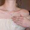 Elegant French Pearl & Cubic Zirconia Water Drop Necklace - Versatile, Luxurious, Light Fashion Piece
