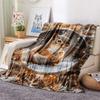 Squirrel Print Flannel Blanket, High Quality Comfortable for All Seasons, Home Decor, Warmth and Comfort, Perfect for Christmas Gifts