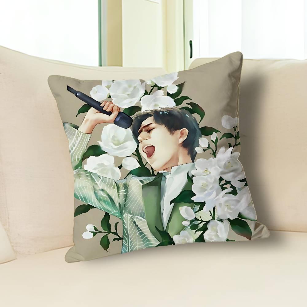 Singer D-Dimash K-Kudaibergens Celebrity Merchandise All-Match Printed Pillow Case Sofa Car Office Room Decoration Protector