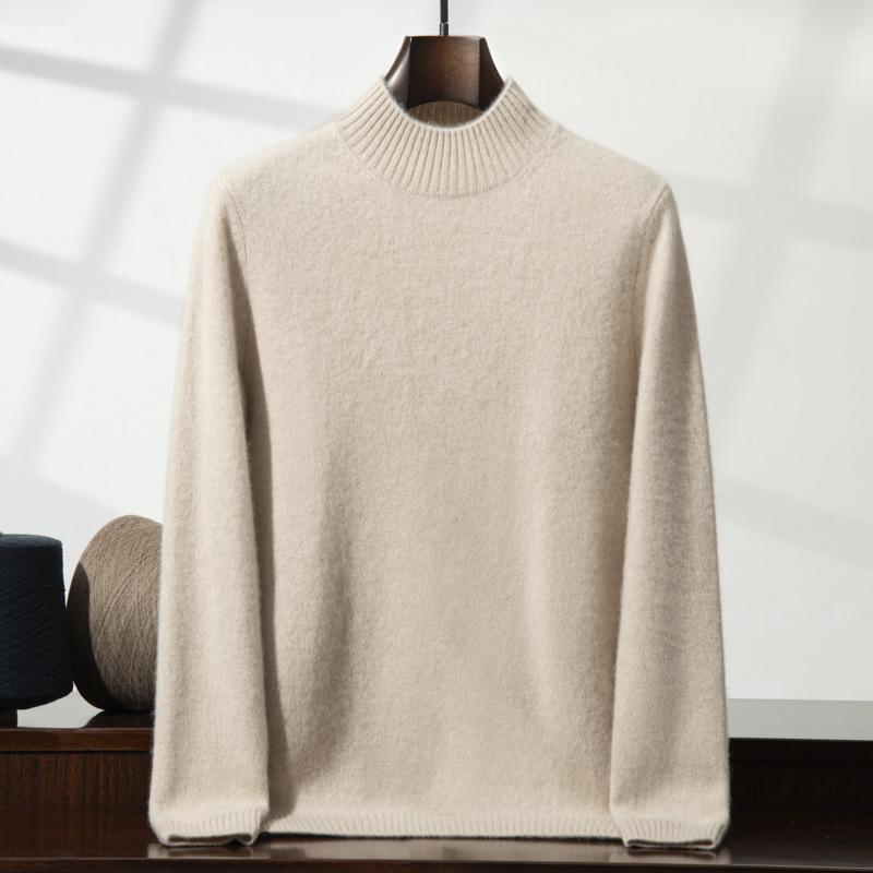 New Thickened Semi-turtleneck Cashmere Shirt Knitted Loose Top Sweater