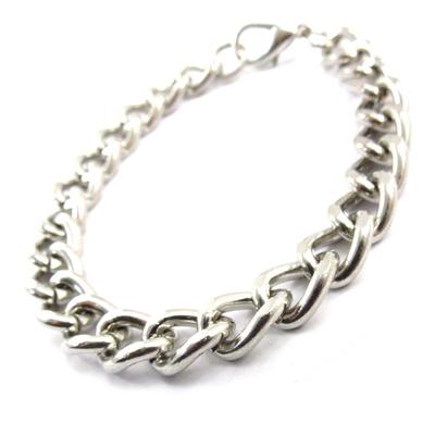 [J6326] - Silver 'Maille Curb' Bracelet