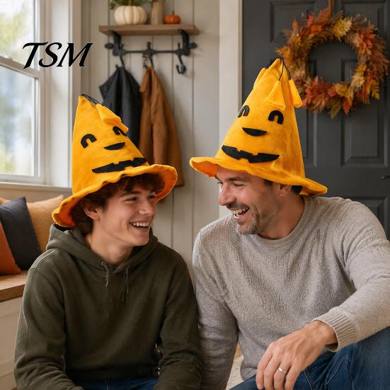 Haunted House Performance Props Halloween Pumpkin Hat for Kids Adults, Funny Plush Comfortable Breathable Festival Witch Party Costume, Cosplay, Stage