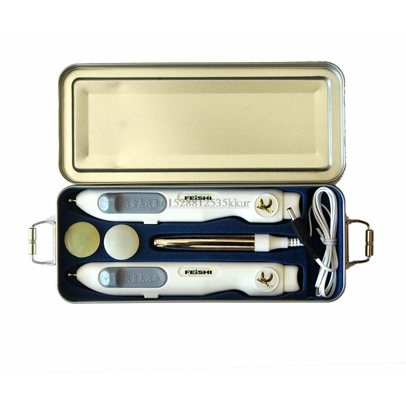 Acupoint Magnetic Therapy Pen Massage Stick Meridian Pulse Meridian Physiotherapy Pen 17cm English ear model