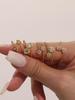 Mili Rhinestone Heart 5A Zircon Geometric Ring – 18K Gold-Plated Adjustable Stainless Steel Band Jewelry Set for Girls.