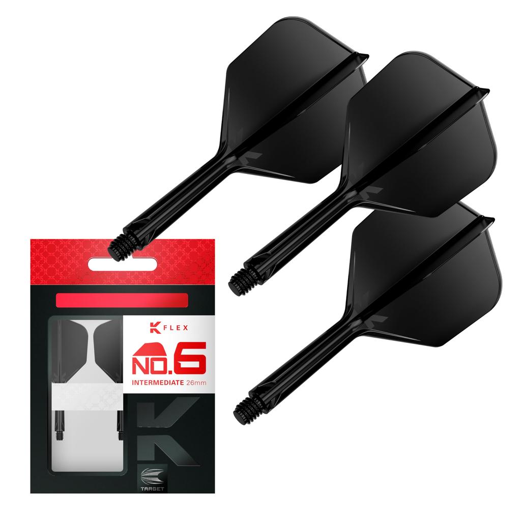 TARGET FLIGHT K-FLEX SHAPE/NO6 (26MM INTERMEDIATE, Black)