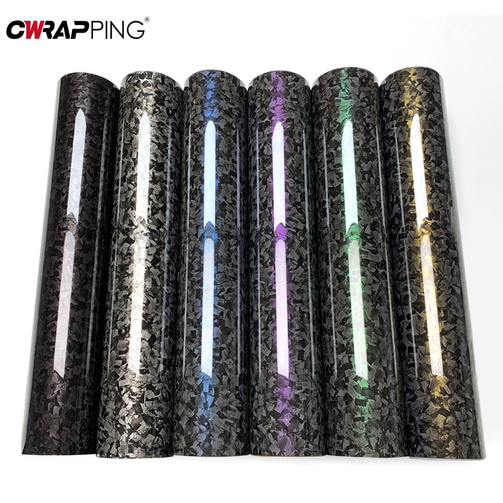Car Glossy Forged Carbon Fiber Vinyl Film Customization Car Body Color Changing Film Stickers for Turck Car Decals Accessories