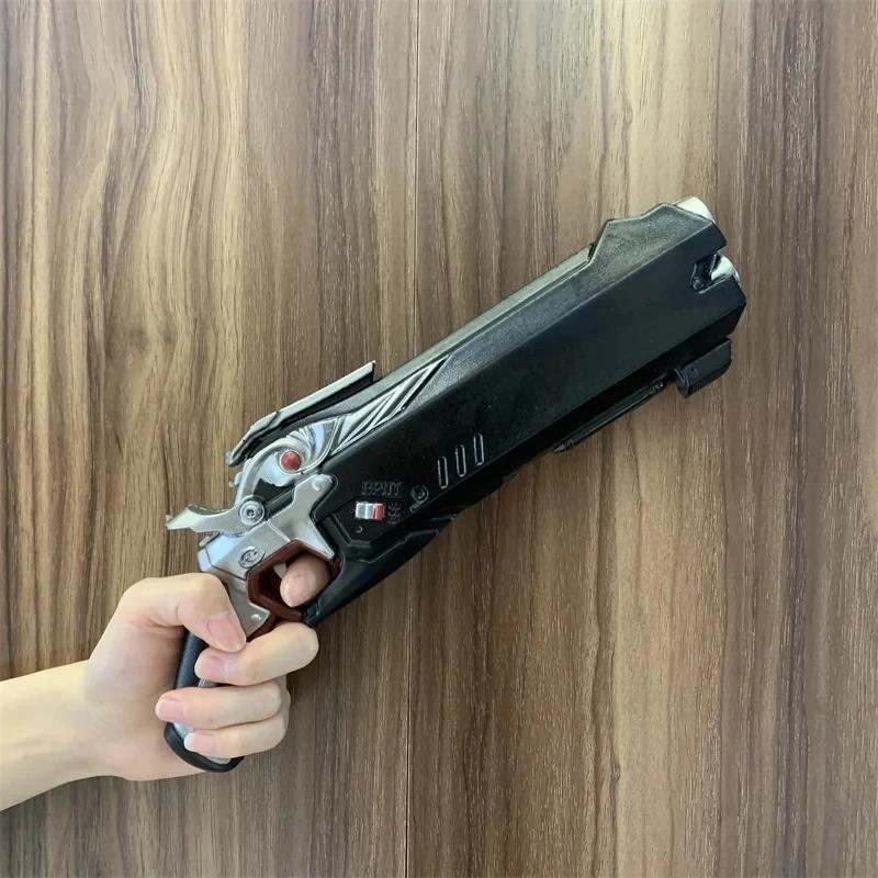 Cosplay Golden Guns Laser Rifle Revolver Prop Weapons Model Gun No Shotting Safety PU Rubber Halloween Gift