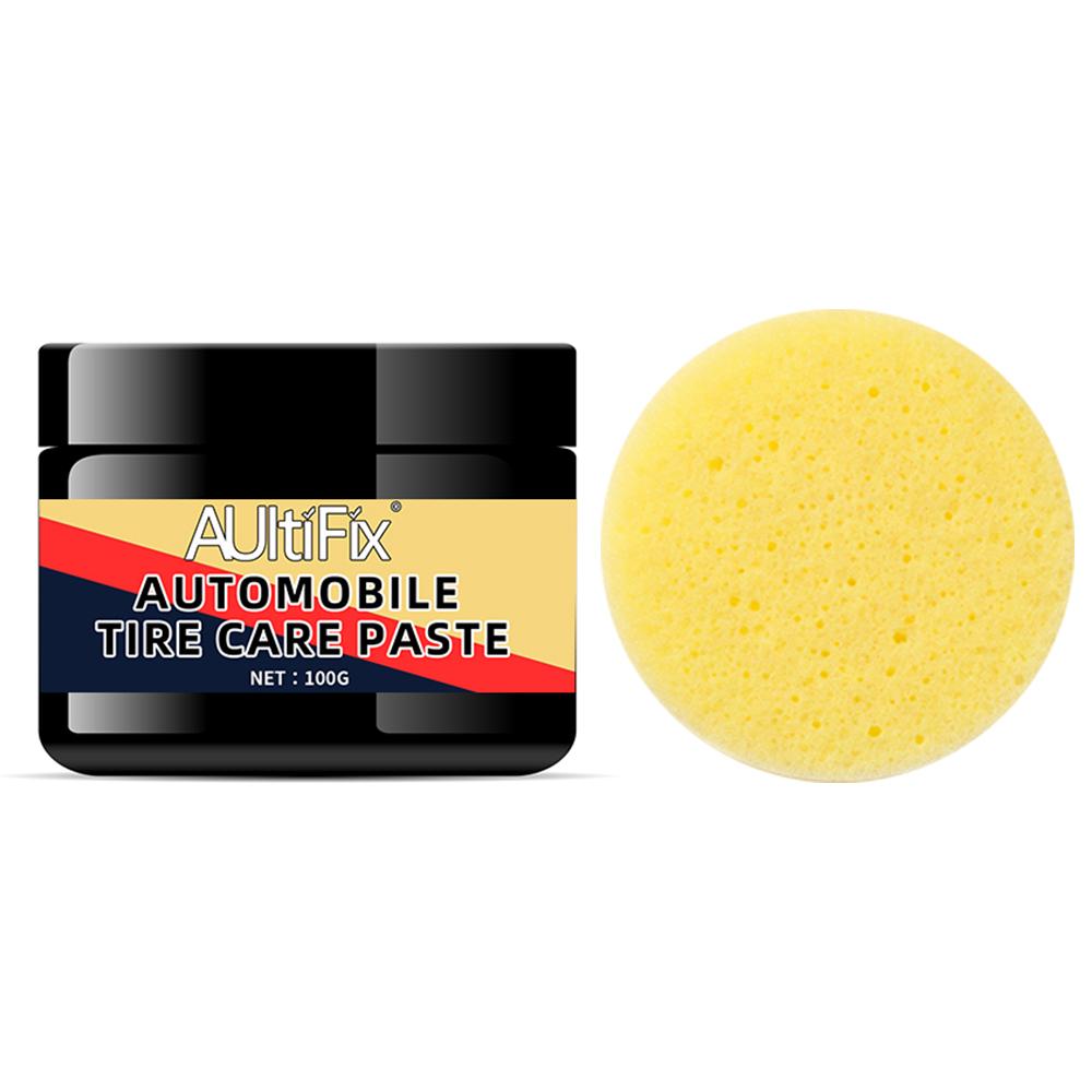 100g Car Tire Gloss Cream, Restore Black Shine, UV Protection, Waterproof Tire Care чёрный