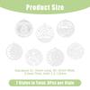 42Pcs 7 Style 201 Stainless Steel Filigree Pendants Etched Metal Embellishments Flat Round Stainless Steel Color 31.5~32.5x30~31x0.2~0.3mm