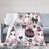 Halloween Pattern Ghosts Pumpkin Blankets Coral Fleece Plush Summer Air Conditioning Warm Throw Blanket for Bed Car Rug Piece