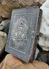 Leather Journal: Celtic Triquetra Knot, Book of Shadows, Grimoire