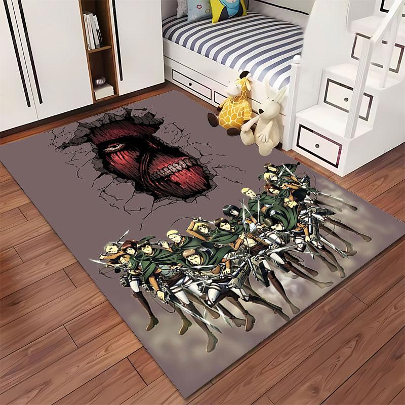 Attack On Titan Anime Carpet Suitable As a Non-slip Mat for the Living Room or Bedroom Sofa