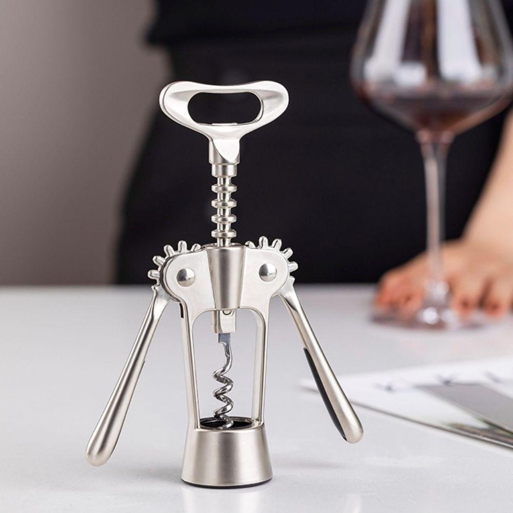 Stainless Steel Wine Corkscrew Zinc Zinc Zinc Alloy Wine Cork Remover Spiral Bottle Opener  Banquets