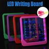 Luminous Toy Acrylic LED Writing Board Light Up Drawing Writing Special Puzzle Education Toy Glowing Toys Gifts for Kid Child A1