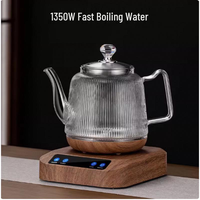 Pure Titanium Self-Watering Electric Kettle with Bottom Water Inlet for Tea Brewing – Insulated Single Kettle for Integrated Tea Table
