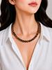 8mm Natural Smoky Topaz Gemstone Beads Jewelry Handmade Natural Beads Necklace 17-20" For Anniversary Gift 8BN-73
