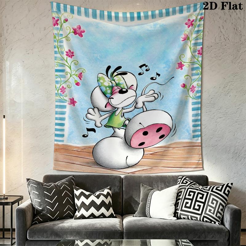 diddl Wall Tapestry Aesthetic Wall Hanging Printed Fabric Blanket Decorative Tapestries for Bedroom Living Room Home Decor