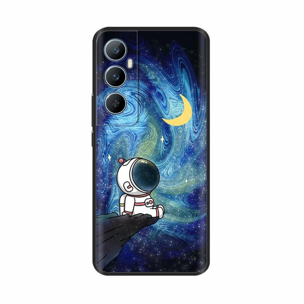 For Realme C65 4G C 65 RealmeC65 6.67" 2024 Silicone Phone Cover Lovely Flower Lightweight Cover for Oppo Realme C65 Cases Shell