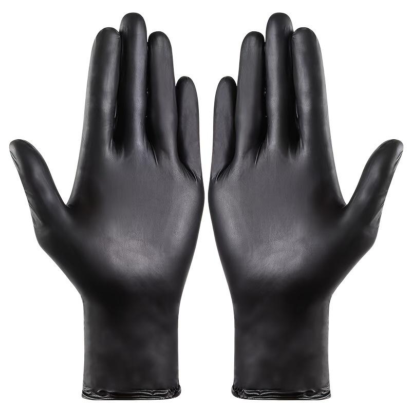 100pcs Black Nitrile Gloves Disposable Latex Powder Free Gloves for Kitchen Cleaning Industrial Working Hair Dye Gloves