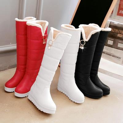 Thick Cotton Shoes, Warm Snow Shoes, Women's Long Boots, Winter New Anti Slip Flat Bottomed High Boots, Women's Shoes