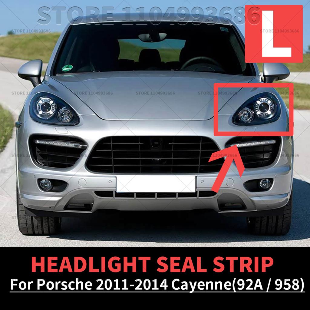 Para Porsche Cayenne 2011 2012 2013 2014 92A 958 Tira de Sellado de Goma para Faro Embellecedor Sello Limpiaparabrisas para Pantalla de Lámpara Junta