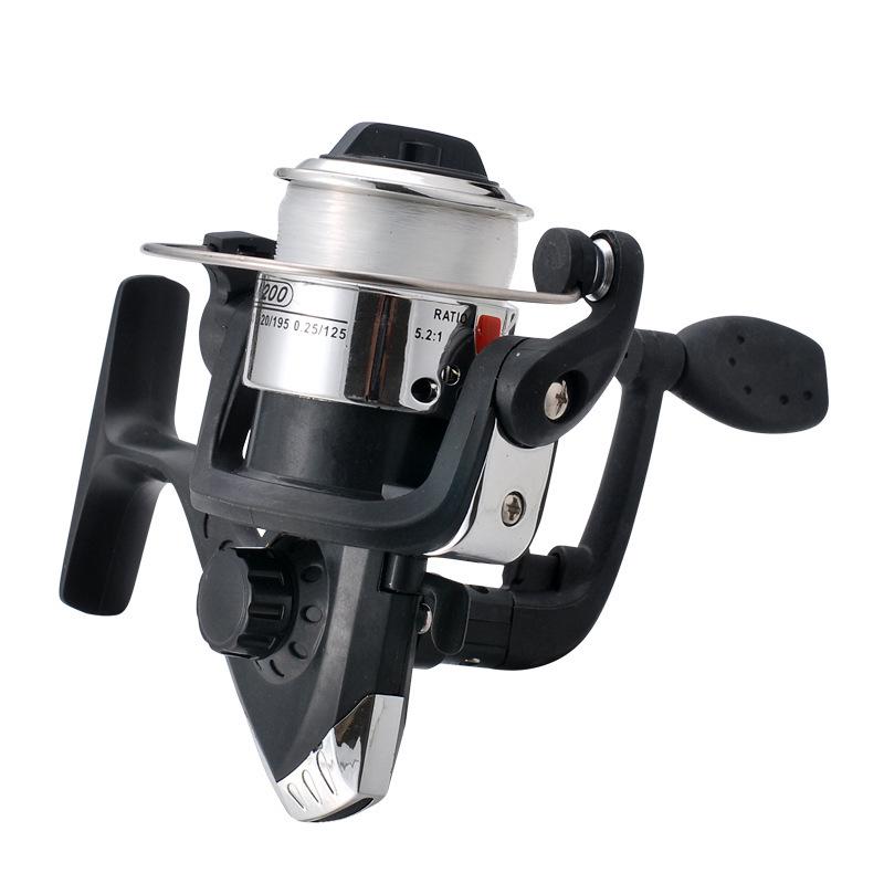 Mulinello compatto serie 200 per pesca sul ghiaccio con filo, mulinello da spinning per pesci piccoli e pesca a spinning con esche.
