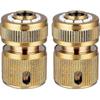 2 Piece Brass Quick Connectors for 1/2 Garden Hose
