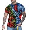 Summer Short Sleeved T-shirt Men's Retro 3D Printed Loose Casual Street Hip-hop Round Neck Short Sleeved Top T-Shirts Men’s