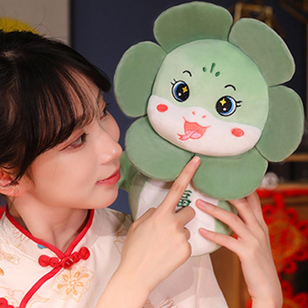 Soft 2025 Snake Year Mascot Doll Sunflower Lucky Snake Plushies Doll  Company Annual Meeting