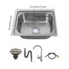 Stainless Steel Sink Resistant Single Bowl Easy To Clean for Homeowners, Renovators, Kitchen,