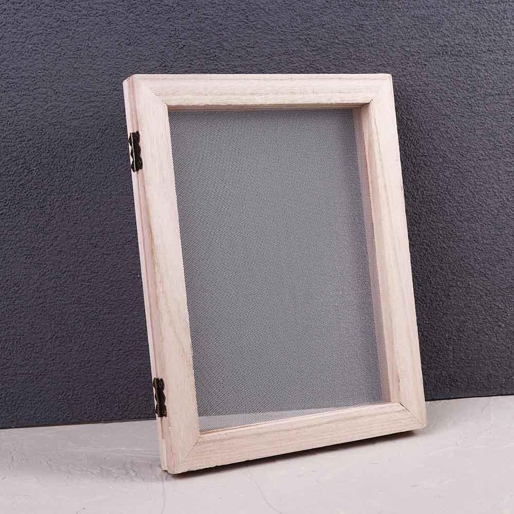 Art Crafts Wooden Recycling Wooden Paper Holder Paper Making Screen Screen Frame Mould Screen Frame