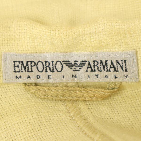 Emporio Armani Made in Italy Linen Double button Jacket 40 yellow Women Used