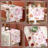 Thanksgiving Pumpkins Autumn Leaf Polyester Table Runners Wedding Decoration Durable Kitchen Dining Table Runners Party Supplies