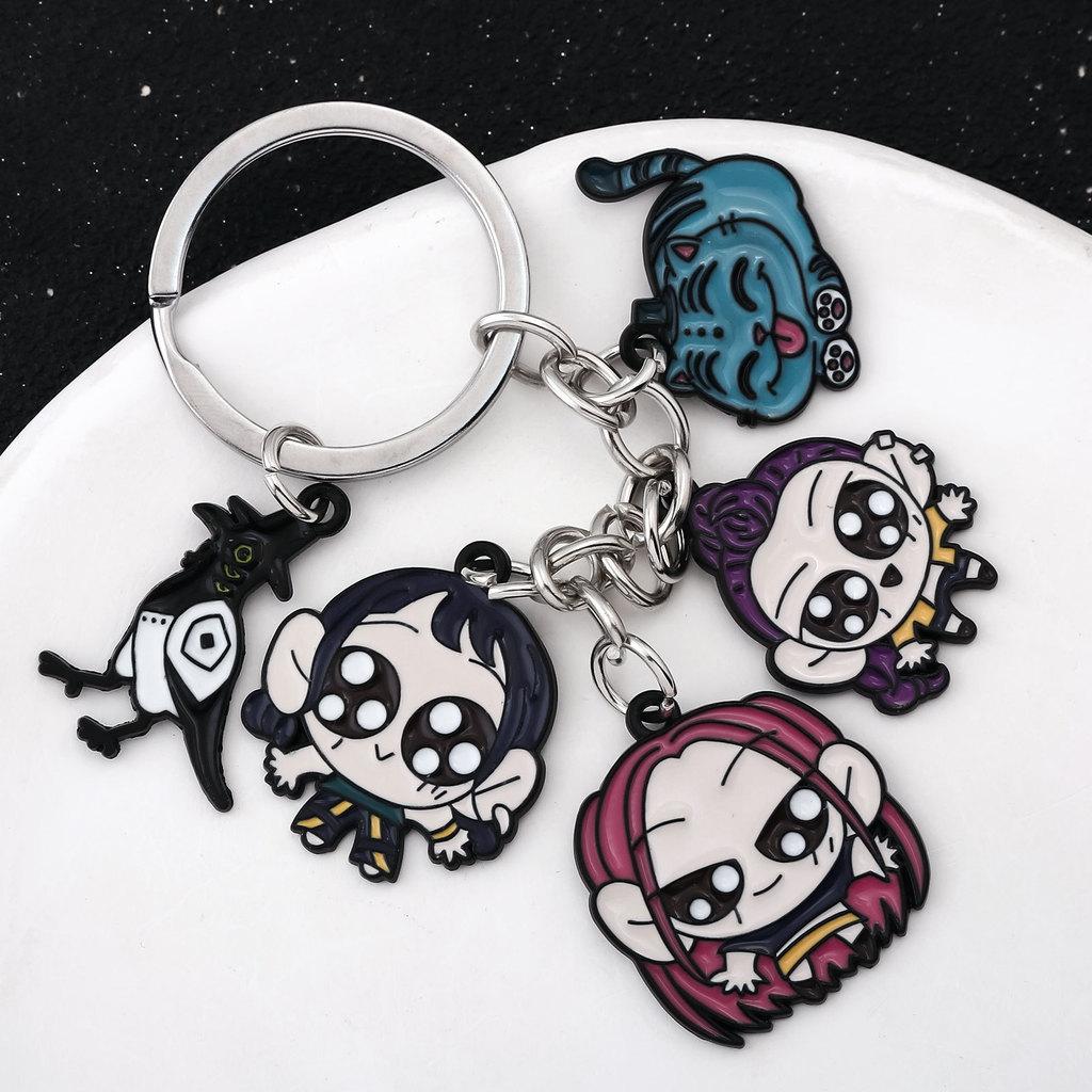 Kpop Demon Hunters Keychain With Zinc Alloy Cartoon Character For Gift And Collectors