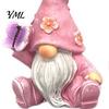 Decorative Desktop Accents for Home Halloween Gnome Resin Statue, Spring Butterfly Bird Flower Indoor Outdoor Garden Ornaments Figurine Patio,