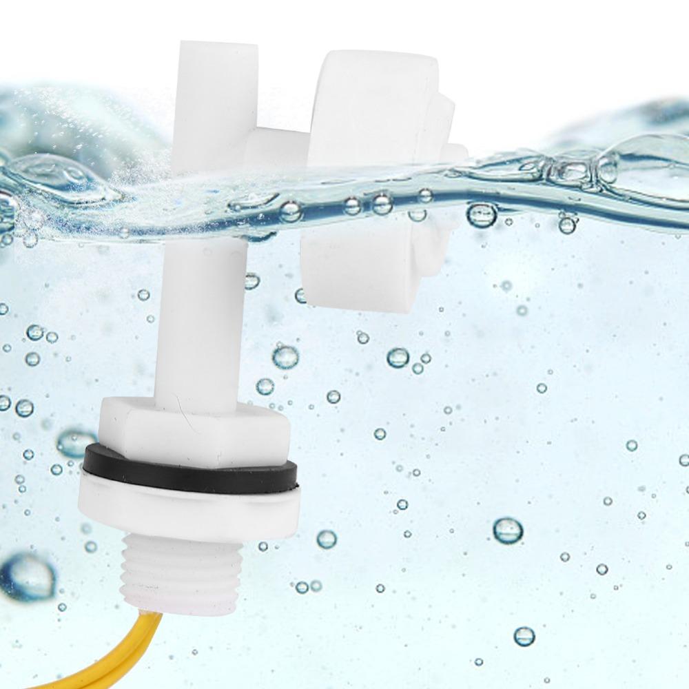 DC220V Water Level Sensor Side-mounted White PP Float Switch High Sensitivity 50W Liquid Level Controller Garden Pond