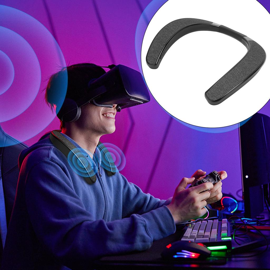 Nackenband Bluetooth Lautsprecher Stereo Freisprecheinrichtung Tragbar Kabellos Tragbarer Lautsprecher für Zuhause Outdoor Sport