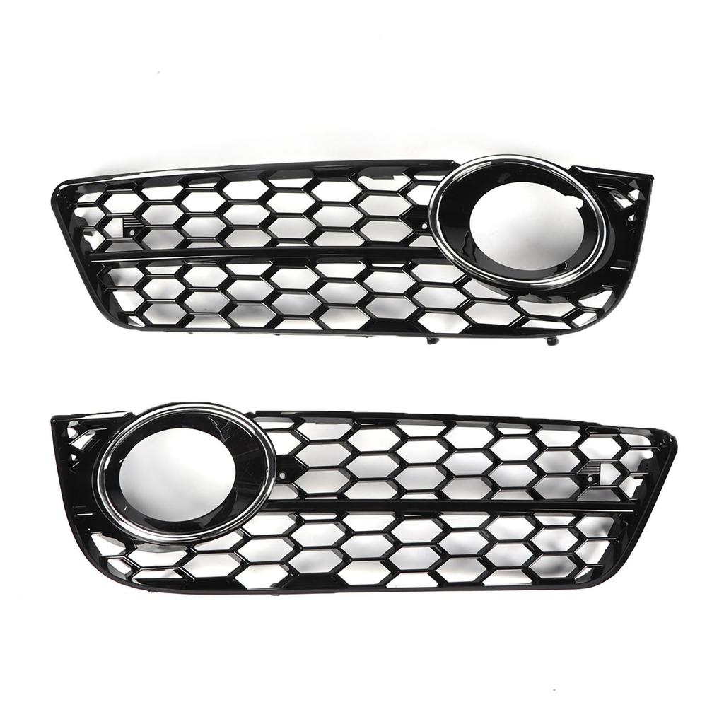 2Pcs Front Bumper Lower Fog Light Lamp Grilles Replacement Fit for A5 08‑11