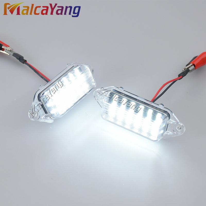 1 Pair LED Car License Number Plate Light For Mitsubishi Lancer 2003-2017 EVO VIII 2004-2008 EVO X 2008-2018
