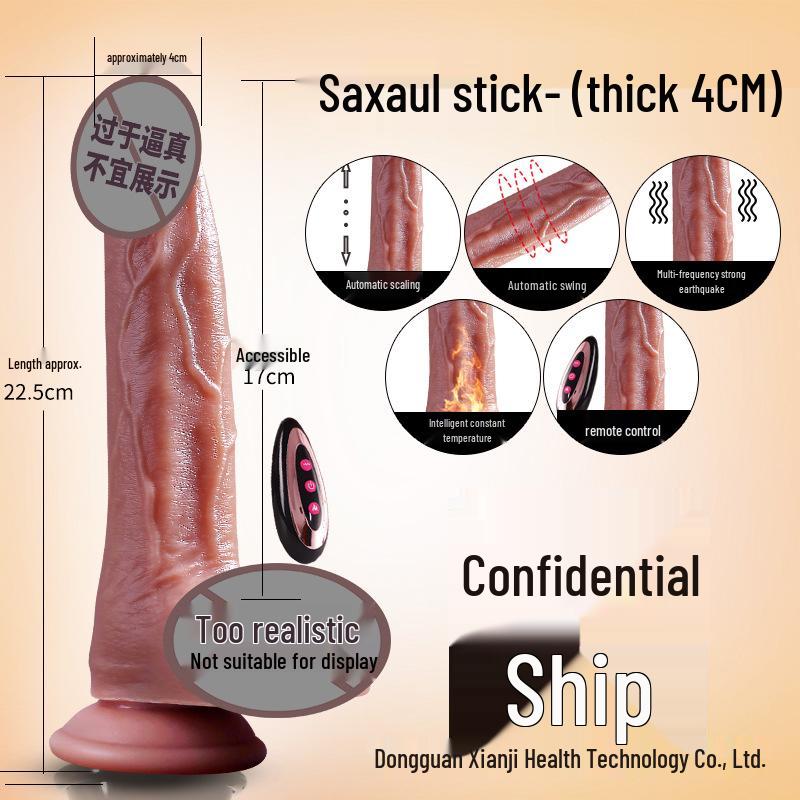 Realistic Telescopic Vibrating Dildo for Women - Adult Sex Toy