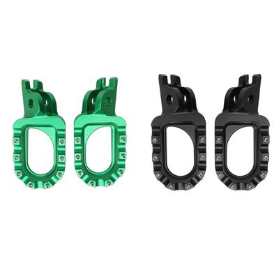 Offroads Motorcycle Dirt Bike Studded Foot Pegs Pedals, Adjustable Aluminum Alloy Suitable for Enhanced Grip and Control