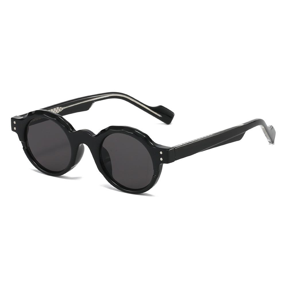 20 Retro Round TR90 Frame Sunglasses, Thick-Frame Sunglasses for Men and Women, Street Style Sunglasses