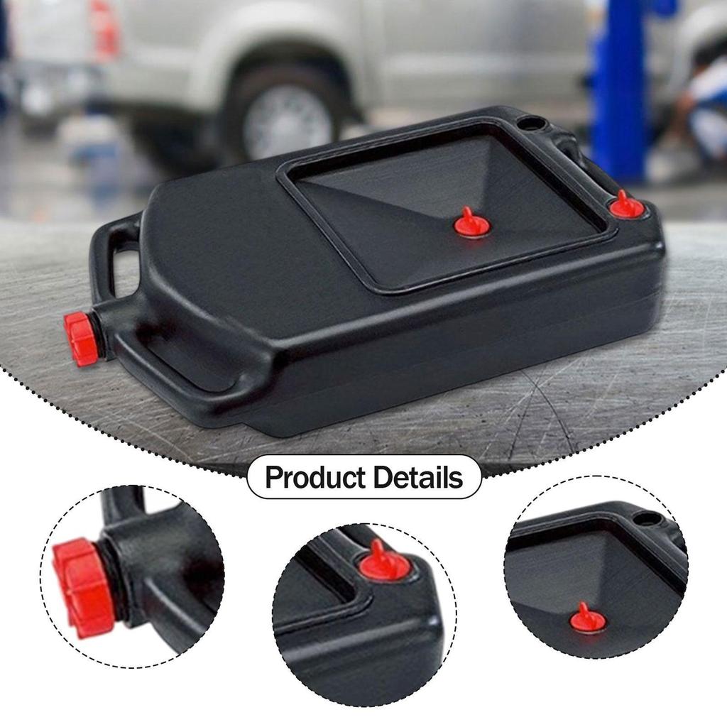 Oil Drain Pan with Handle Fluid Drain Pan Oil Change Oil Drain Container for Pouring Lawn Mowers Truck Transport Garage